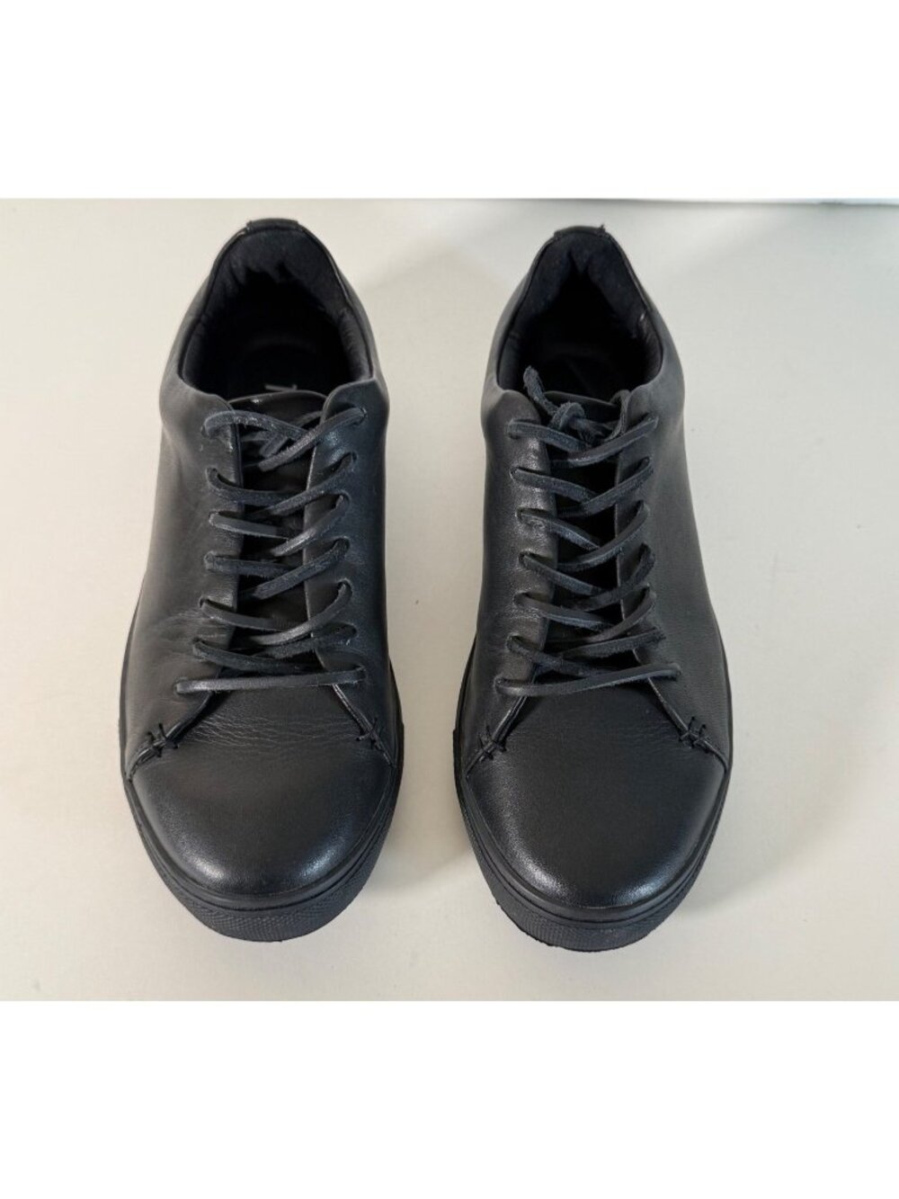 Thursday Boot Co. Women's Premier Low Top Sneakers Lace-Up Black Leather - Picture 5 of 13